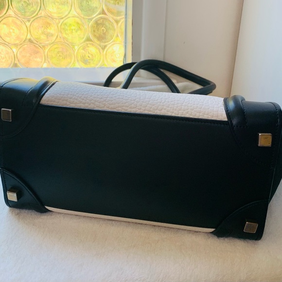 Rare Celine Micro Luggage Bag. Classic black & white leather with COA - Picture 3 of 15